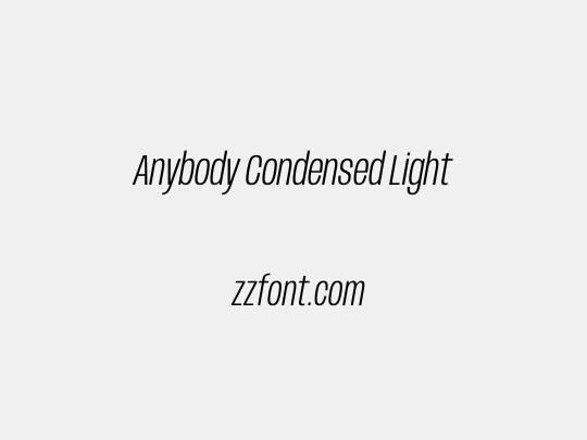 Anybody Condensed Light