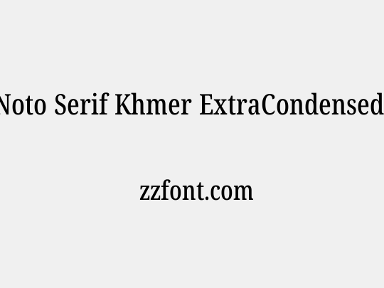 Noto Serif Khmer ExtraCondensed Medium