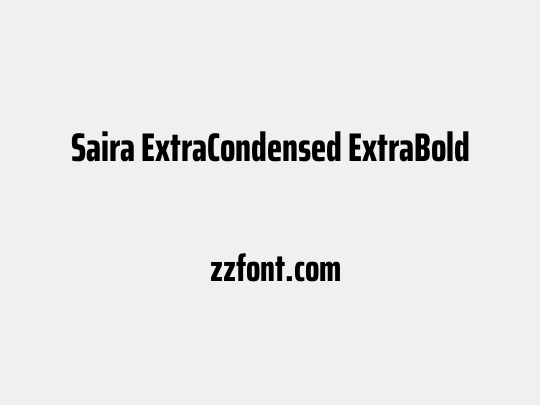 Saira ExtraCondensed ExtraBold