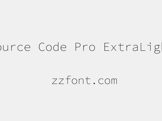 Source Code Pro ExtraLight