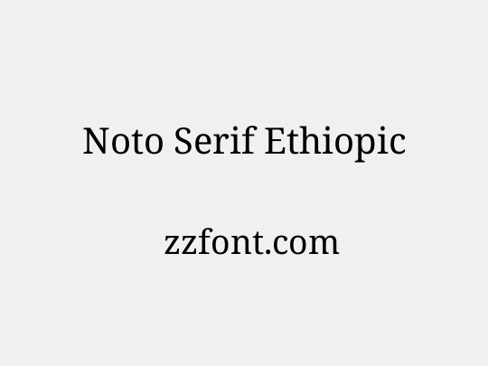 Noto Serif Ethiopic