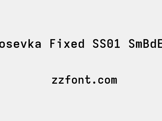 Iosevka Fixed SS01 SmBdEx