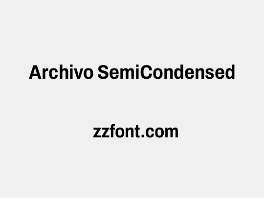 Archivo SemiCondensed