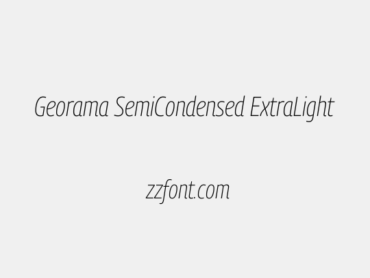 Georama SemiCondensed ExtraLight