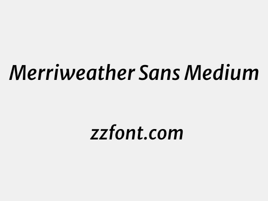 Merriweather Sans Medium