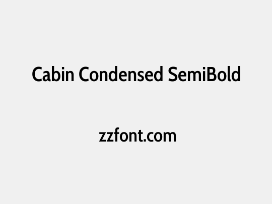 Cabin Condensed SemiBold