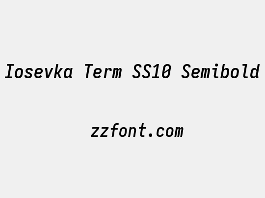 Iosevka Term SS10 Semibold