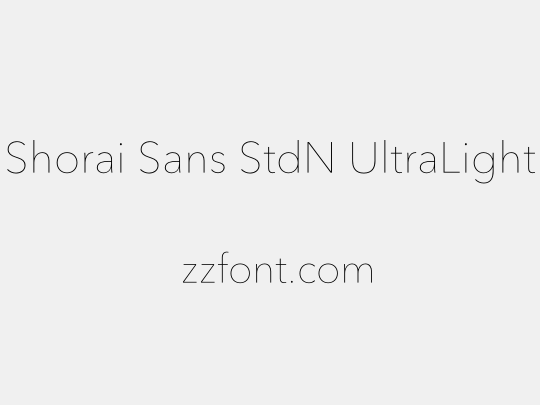 Shorai Sans StdN UltraLight