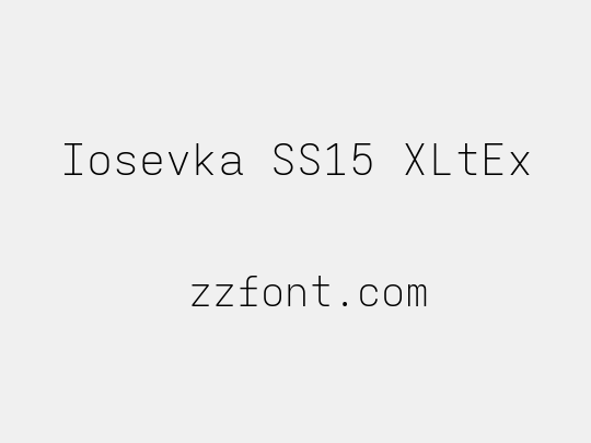 Iosevka SS15 XLtEx