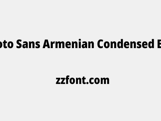 Noto Sans Armenian Condensed Black