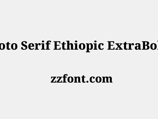 Noto Serif Ethiopic ExtraBold