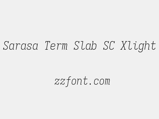 Sarasa Term Slab SC Xlight