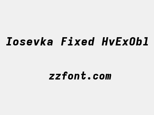 Iosevka Fixed HvExObl