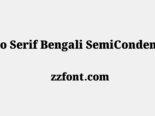 Noto Serif Bengali SemiCondensed Black