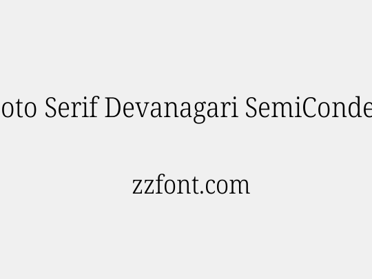 Noto Serif Devanagari SemiCondensed Light