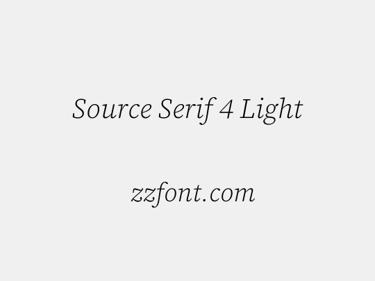 Source Serif 4 Light