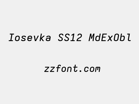 Iosevka SS12 MdExObl