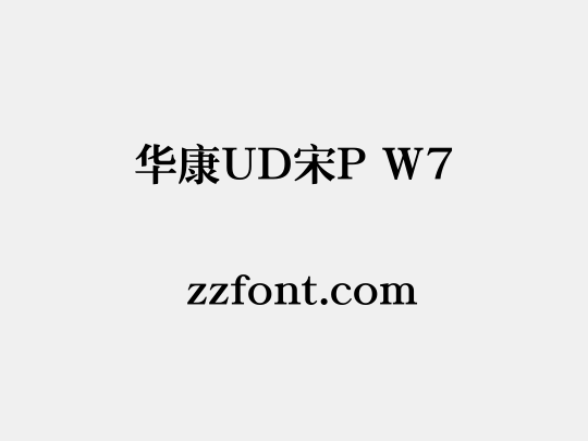 华康UD宋P W7