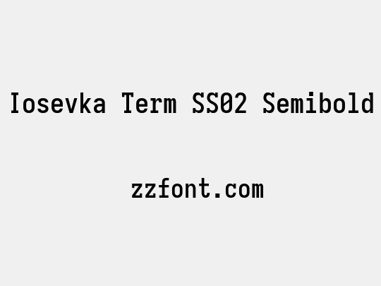 Iosevka Term SS02 Semibold