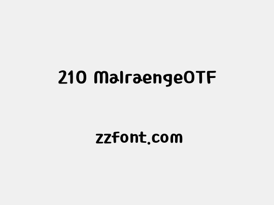 210 MalraengeOTF