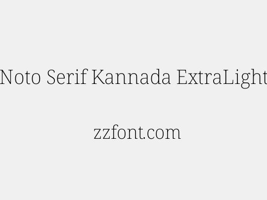 Noto Serif Kannada ExtraLight