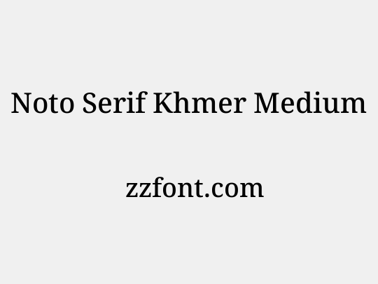 Noto Serif Khmer Medium