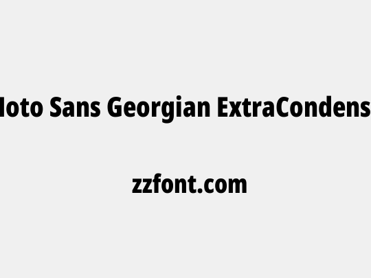 Noto Sans Georgian ExtraCondensed Black