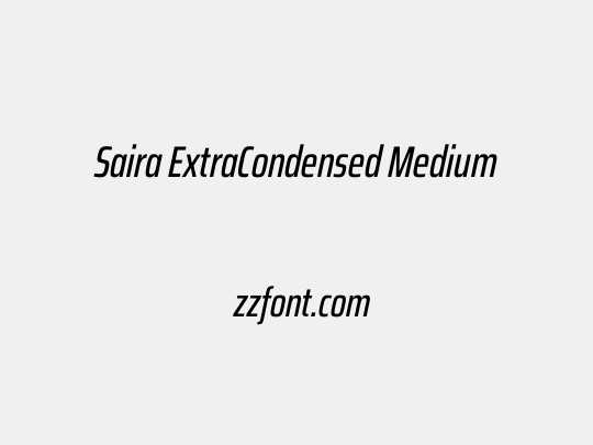 Saira ExtraCondensed Medium