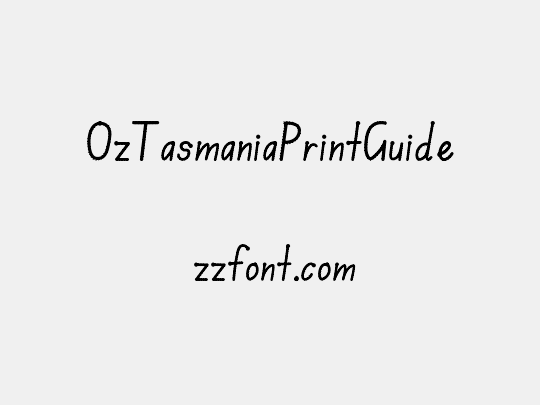 OzTasmaniaPrintGuide