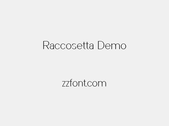 Raccosetta Demo