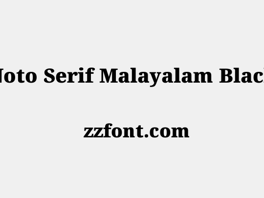 Noto Serif Malayalam Black