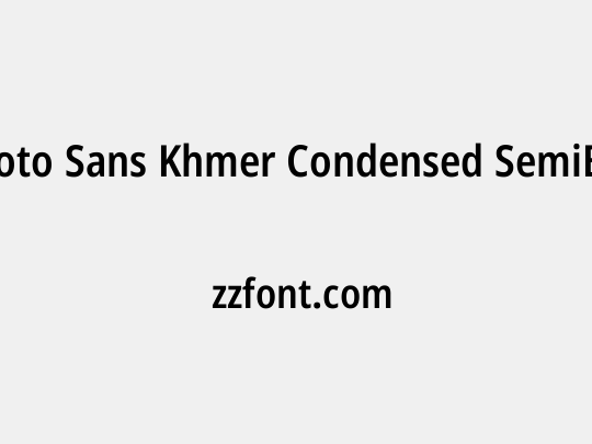 Noto Sans Khmer Condensed SemiBold