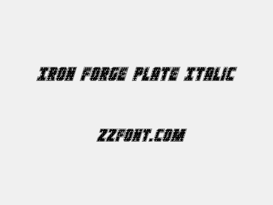 Iron Forge Plate Italic