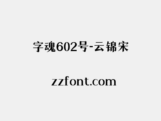 字魂602号-云锦宋