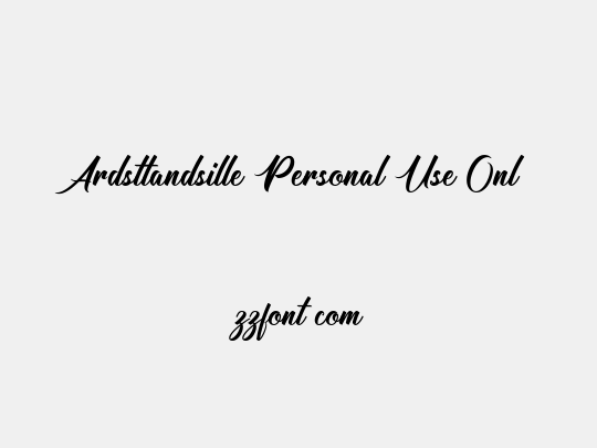 Ardsttandsille Personal Use Onl