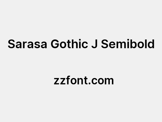 Sarasa Gothic J Semibold