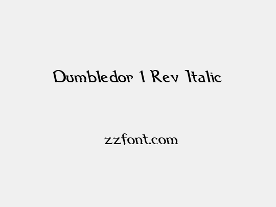 Dumbledor 1 Rev Italic