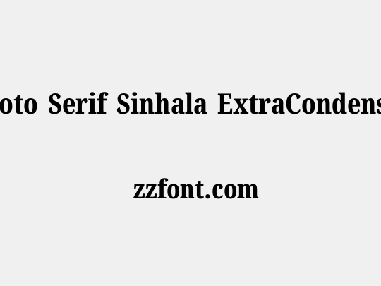 Noto Serif Sinhala ExtraCondensed ExtraBold