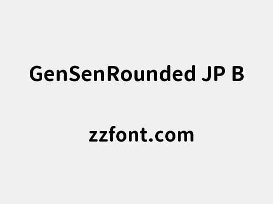 GenSenRounded JP B