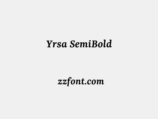 Yrsa SemiBold