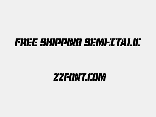 Free Shipping Semi-Italic