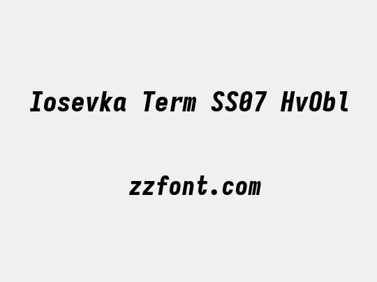 Iosevka Term SS07 HvObl