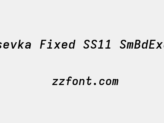 Iosevka Fixed SS11 SmBdExObl