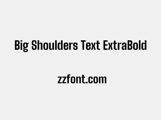 Big Shoulders Text ExtraBold