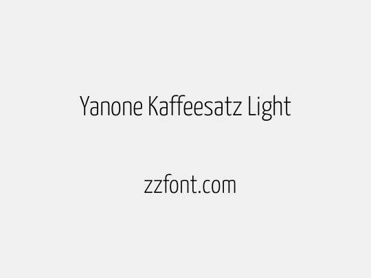 Yanone Kaffeesatz Light