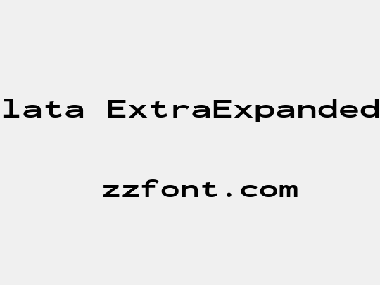 Inconsolata ExtraExpanded ExtraBold