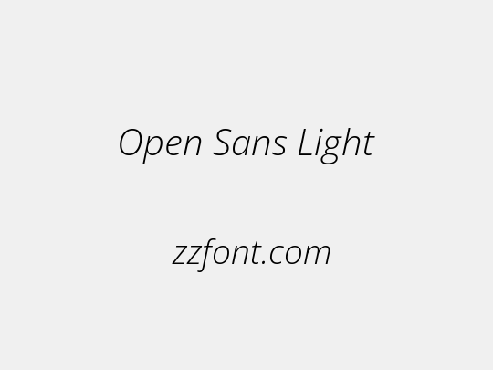 Open Sans Light