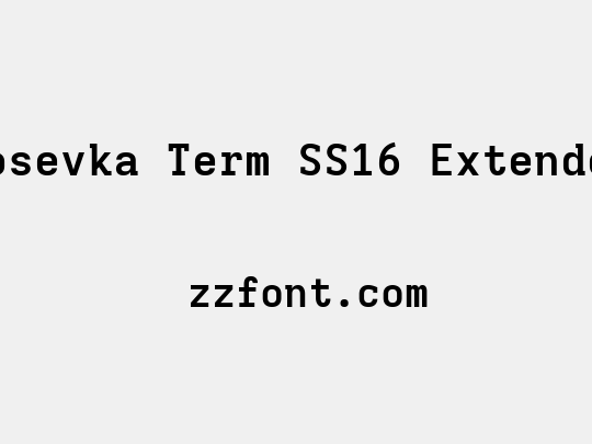 Iosevka Term SS16 Extended