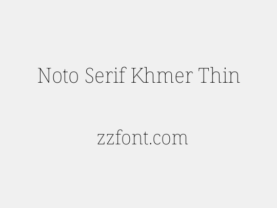 Noto Serif Khmer Thin