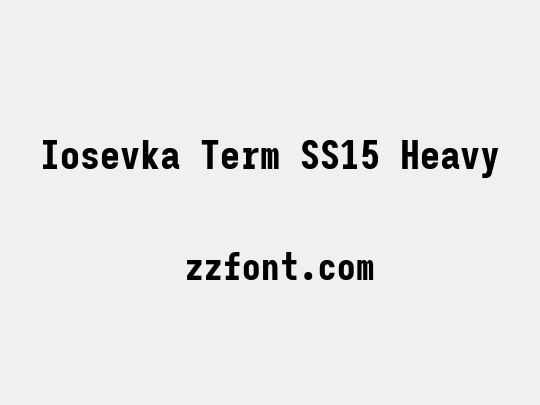 Iosevka Term SS15 Heavy